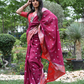 Magenta  Soft khaddi Chiffon Handloom - AbirabyBeena