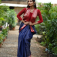 Blue Banaras Soft Georgette silk