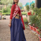 Blue Banaras Soft Georgette silk