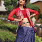 Blue Banaras Soft Georgette silk
