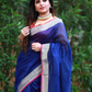 Blue plain Banaras Kota Silk - AbirabyBeena