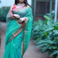 Sea Green plain Banaras Kota Silk - AbirabyBeena