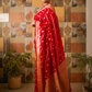 Red Banaras Soft Georgette silk - AbirabyBeena