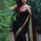 Black plain Banaras Kota Silk - AbirabyBeena