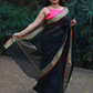 Black plain Banaras Kota Silk - AbirabyBeena