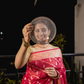 Red Banaras Soft Georgette silk - AbirabyBeena