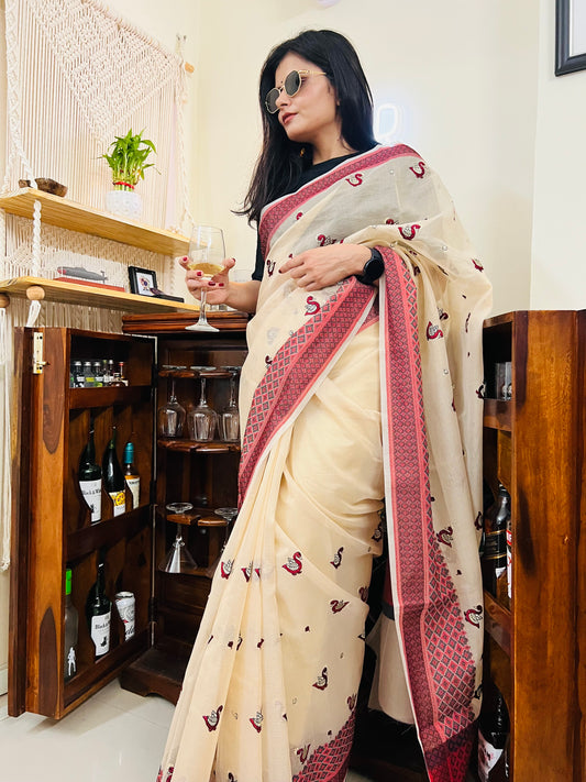 Embroidered Banaras Kota Silk - AbirabyBeena