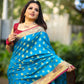 Sky Blue Banaras Soft Silk - AbirabyBeena