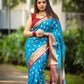 Sky Blue Banaras Soft Silk - AbirabyBeena