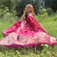Pink Banaras Soft Georgette Jaal silk - AbirabyBeena