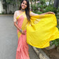 Peach Banaras Soft Georgette silk - AbirabyBeena