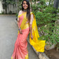 Peach Banaras Soft Georgette silk - AbirabyBeena