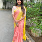 Peach Banaras Soft Georgette silk - AbirabyBeena