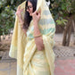 Pastel Pista Green Banaras Soft Georgette silk - AbirabyBeena
