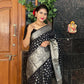 Black Banaras Soft Georgette Silk - AbirabyBeena