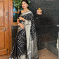 Black Banaras Soft Georgette Silk - AbirabyBeena