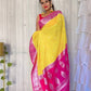 Yellow Soft khaddi Chiffon Handloom - AbirabyBeena