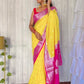 Yellow Soft khaddi Chiffon Handloom - AbirabyBeena