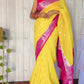 Yellow Soft khaddi Chiffon Handloom - AbirabyBeena