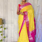 Yellow Soft khaddi Chiffon Handloom - AbirabyBeena