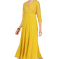 Gleaming Sunflower Foil Kurta With Dupatta