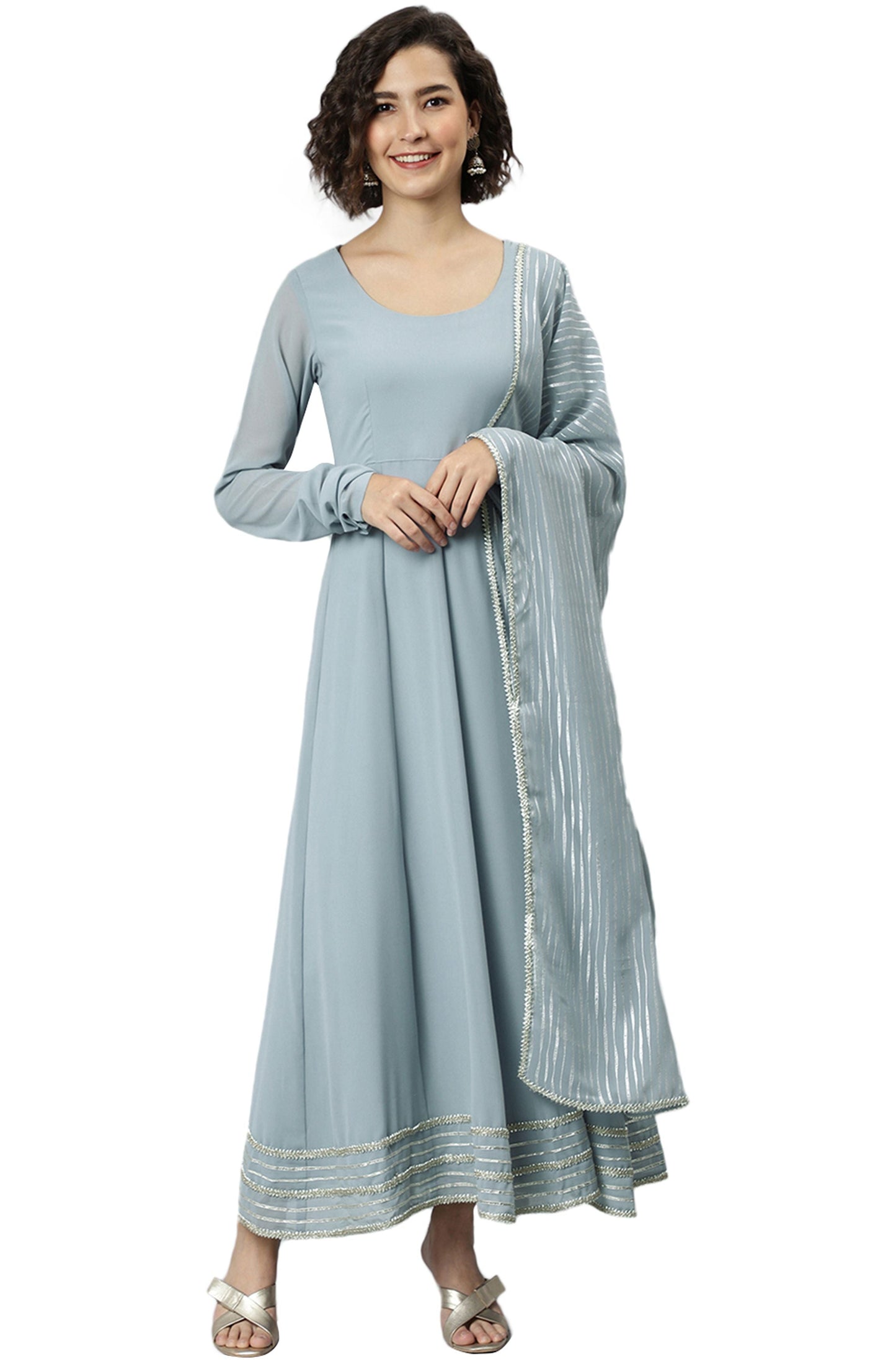 Sophisticated Slate Gray Kurta Set