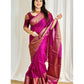 Hot Pink Skirt Border Banaras warm silk