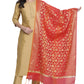Gold Poly Silk Solid Kurta With Pant And Dupatta