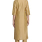 Gold Poly Silk Solid Kurta With Pant And Dupatta