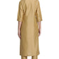 Gold Poly Silk Solid Kurta With Pant And Dupatta