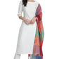 Off-White Poly Silk Solid Kurta With Pant And Dupatta