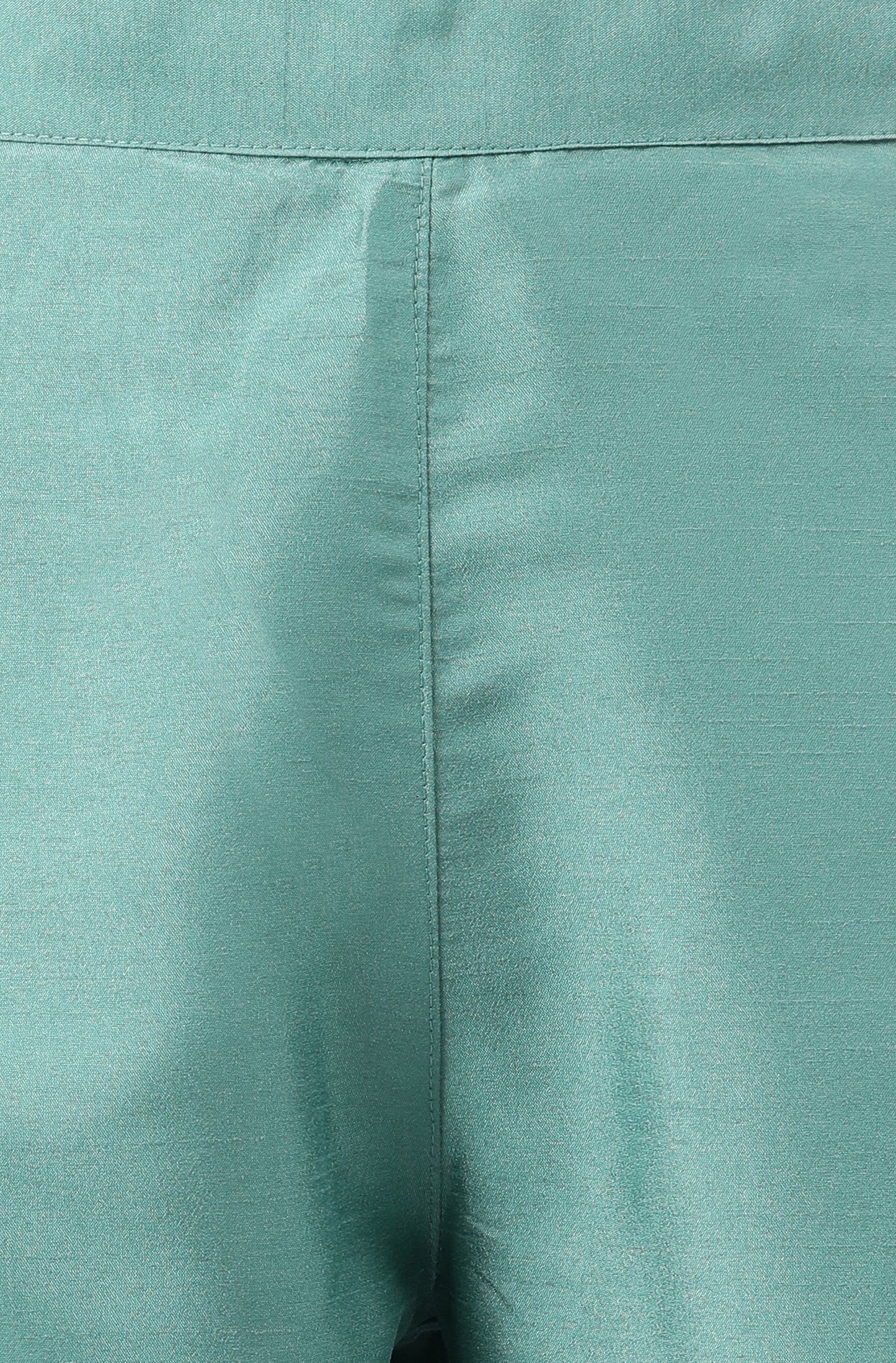 Green Poly Silk Striped Kurta With Pant And Dupatta