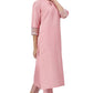Pink Poly Silk Solid Kurta With Pant
