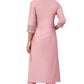 Pink Poly Silk Solid Kurta With Pant
