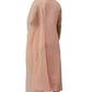 Peach Poly Crepe Solid Kurta With Pant And Dupatta