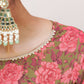 Peach Georgette Kurta Palazzo Set With Dupatta