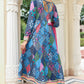 Blue Cotton Ethnic Printed Kurta With Pant And Dupatta
