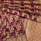 Burgundy Banaras Soft Georgette  Silk Jaal - AbirabyBeena