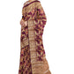 Burgundy Banaras Soft Georgette  Silk Jaal - AbirabyBeena