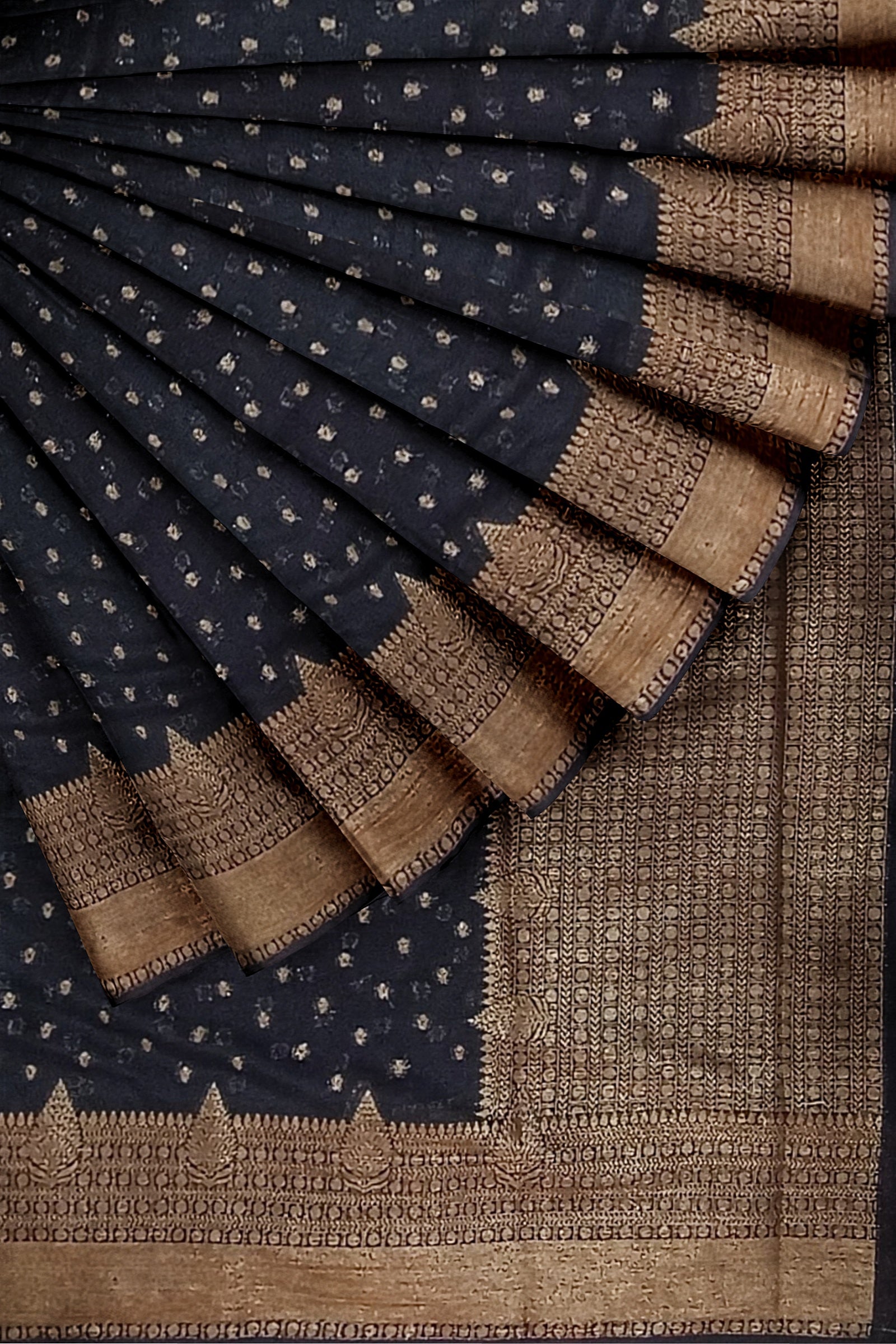 Black Banaras Soft Georgette Silk - AbirabyBeena