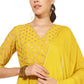 Gleaming Sunflower Foil Kurta With Dupatta