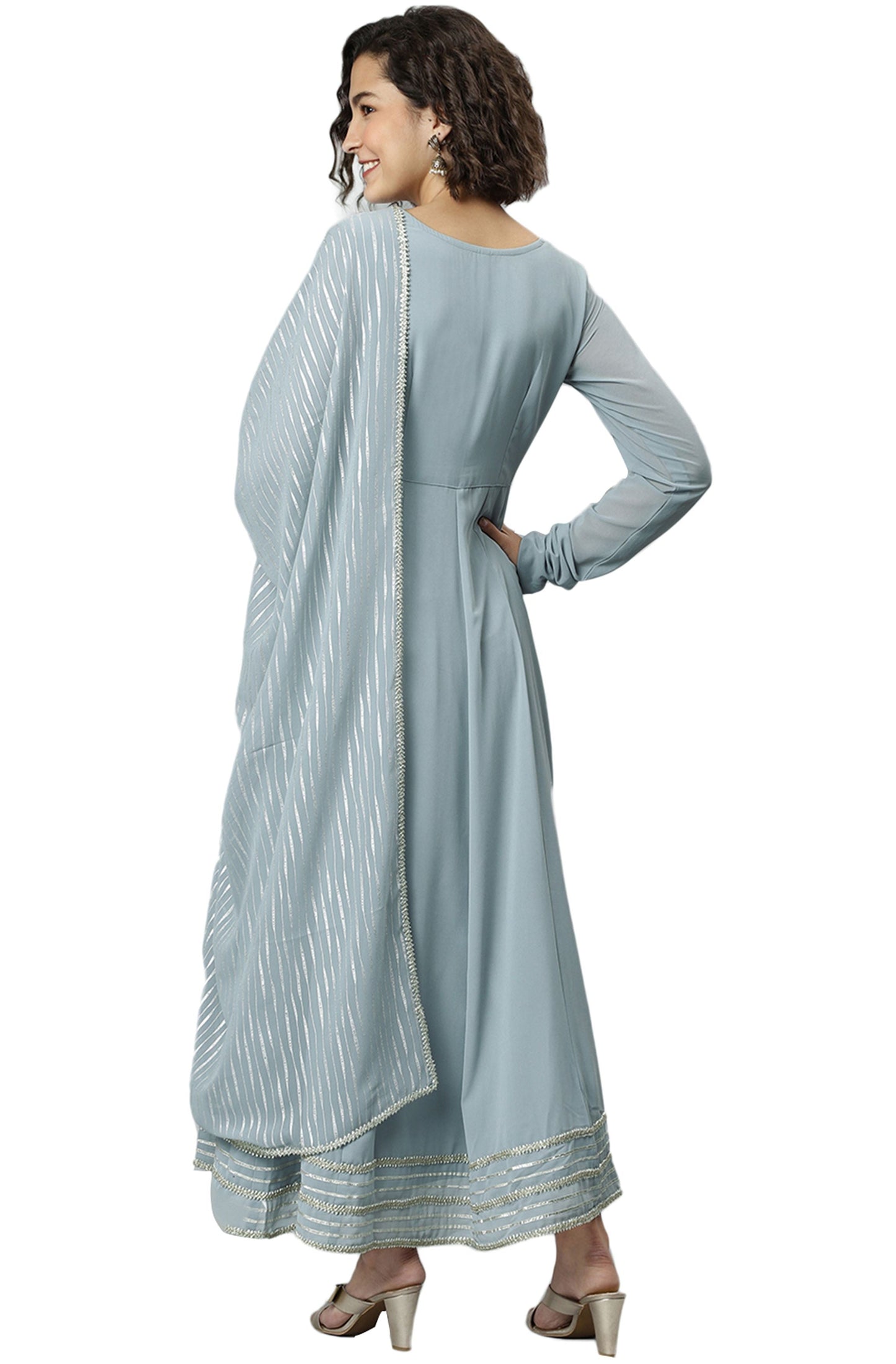 Sophisticated Slate Gray Kurta Set