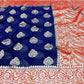 Blue Banaras pure georgette saree - AbirabyBeena