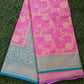 Pink Banaras Soft Georgette  Silk Jaal - AbirabyBeena