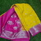 Yellow Soft khaddi Chiffon Handloom - AbirabyBeena