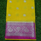 Yellow Soft khaddi Chiffon Handloom - AbirabyBeena
