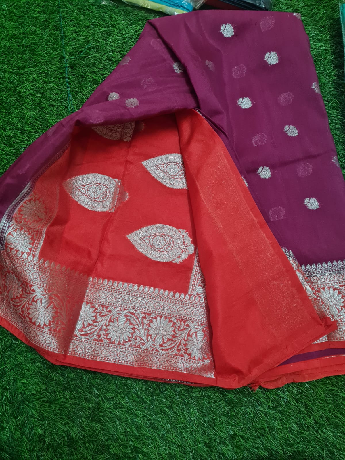 Magenta  Soft khaddi Chiffon Handloom - AbirabyBeena