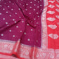 Magenta  Soft khaddi Chiffon Handloom - AbirabyBeena