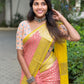 Peach Banaras Soft Georgette silk - AbirabyBeena