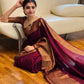 Maroon Skirt Border Banaras warm silk - AbirabyBeena